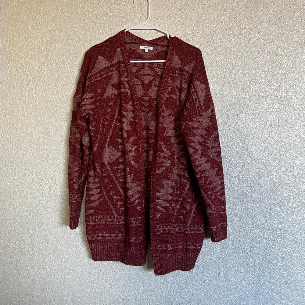 Maurice’s Southwestern Boho Cardigan | Red Aztec Knit